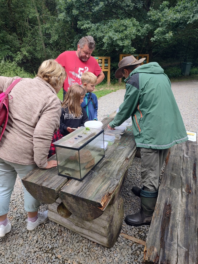 Účastníci akce sledují výklad.