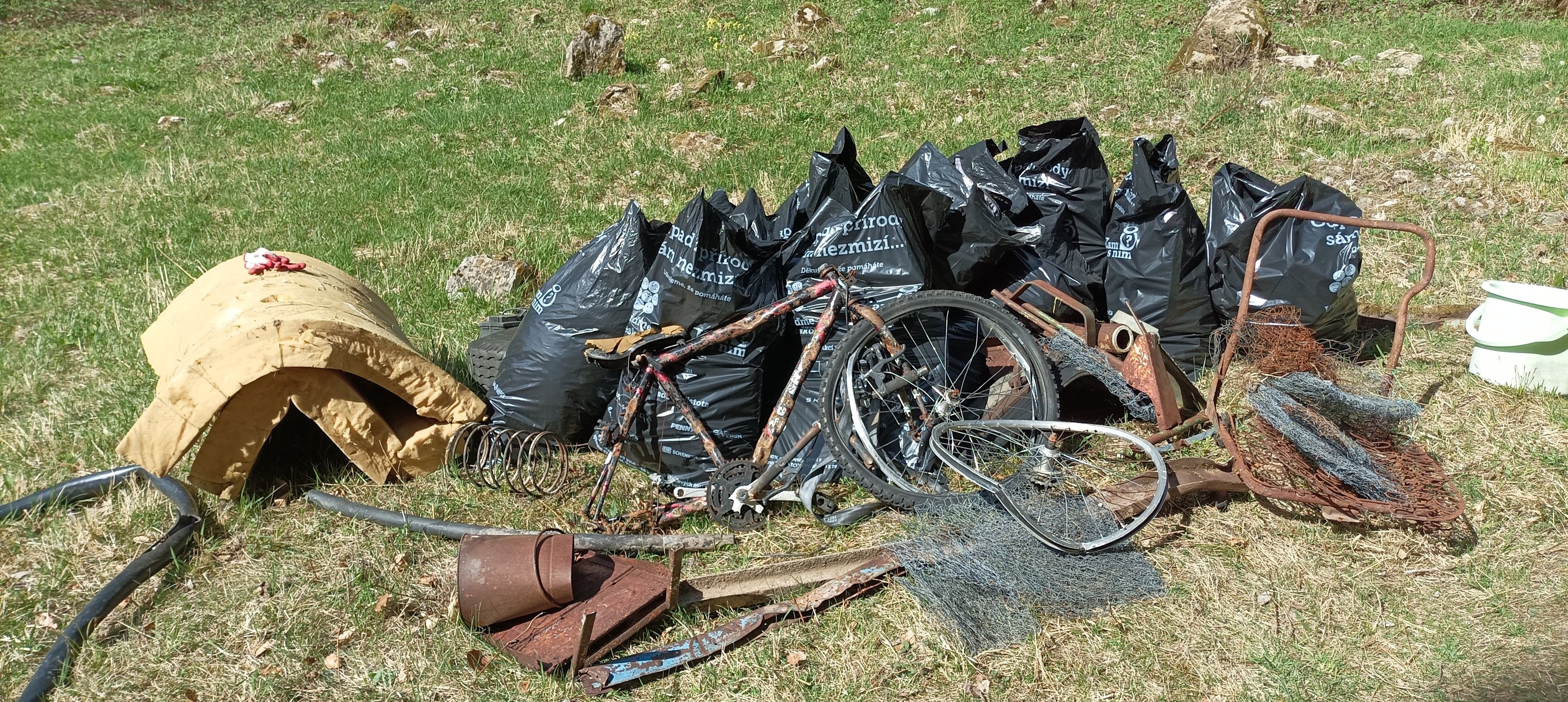 odpadky z PP Výří vrch vysbírané v roce 2024